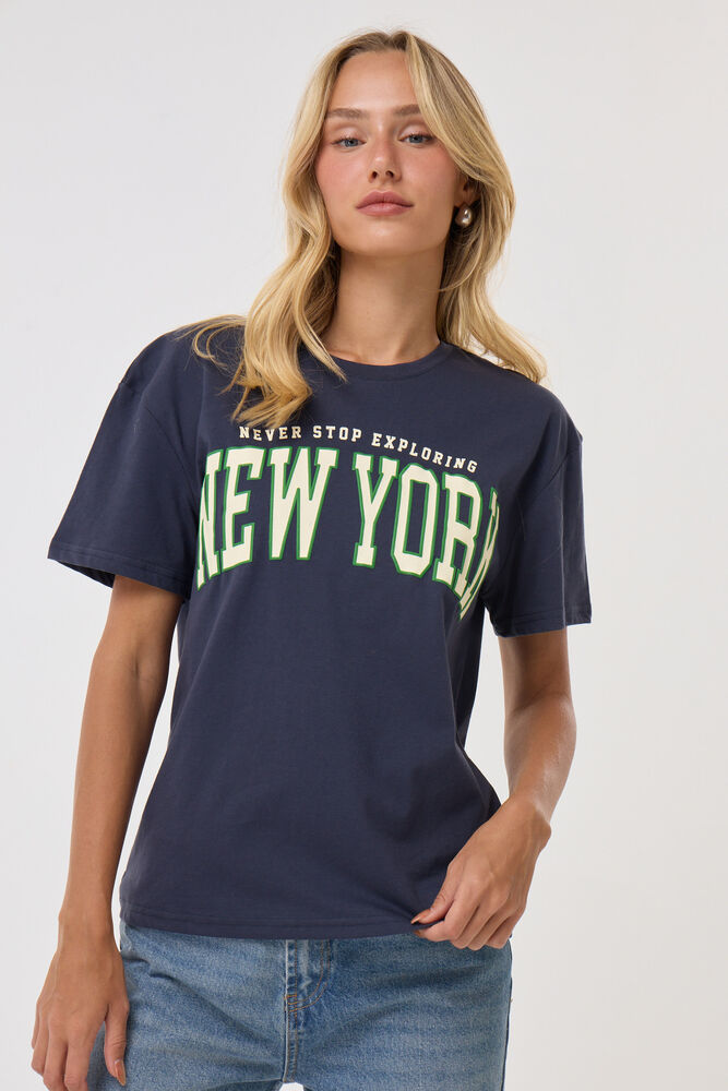 חולצת T ניו יורק נייבי image number null